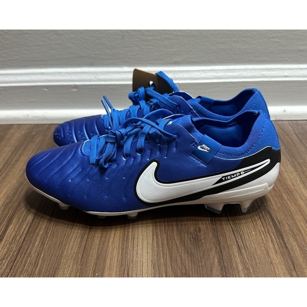 Nike Tiempo Legend 10 Pro Firm Ground Soccer Cleats Blue (DV4333-400) Men Sz 6.5